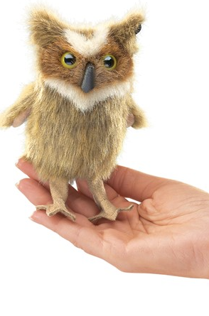 Folkmanis Mini Red Owl Finger Puppet