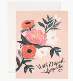 Rifle Paper Co. With Deepest Sympathy Card Poppies
