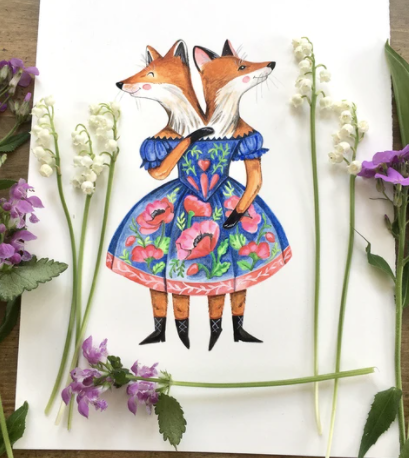 Paper Fox Oddities Paintings