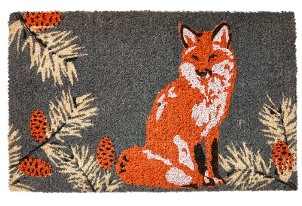 Fox and Pinecone Doormat