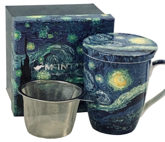 McIntosh Tea Mug w/ Infuser and Lid - Van Gogh Starry Night
