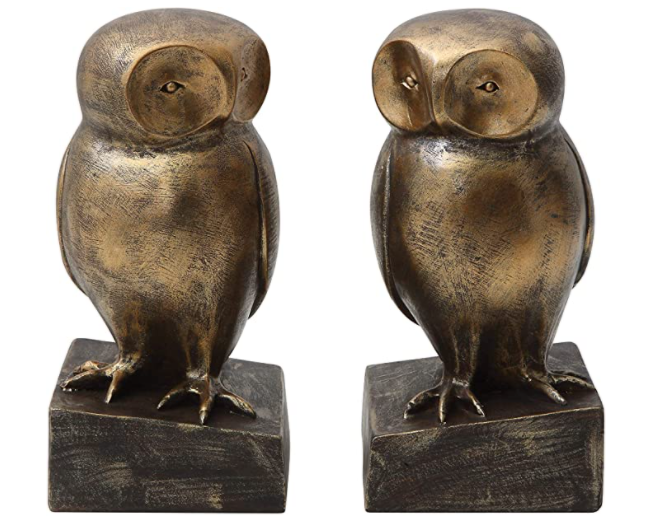 Resin Owl Bookends