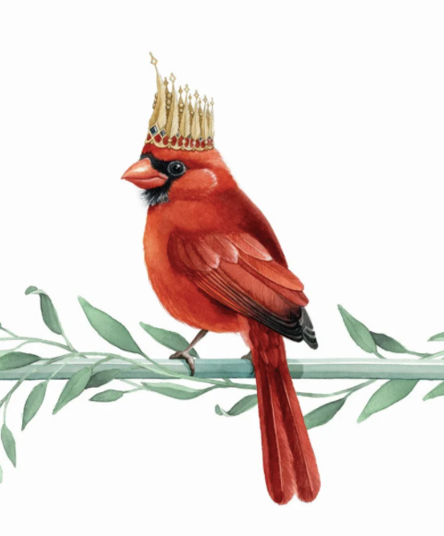 Cardinal in Crown Print