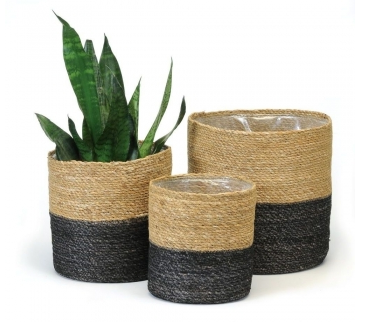 Black/Natural Plant Baskets