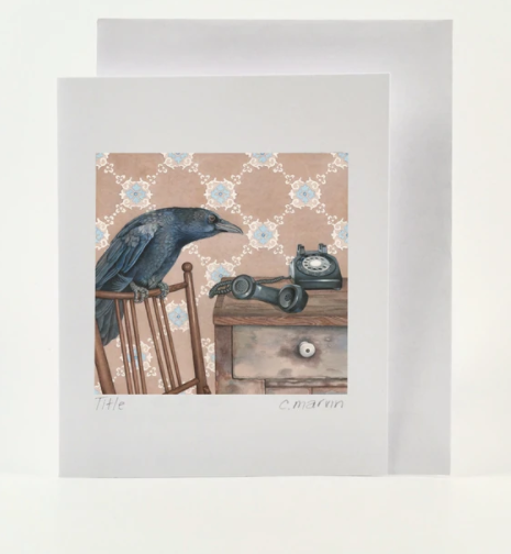 Crow Receives Instructions Card