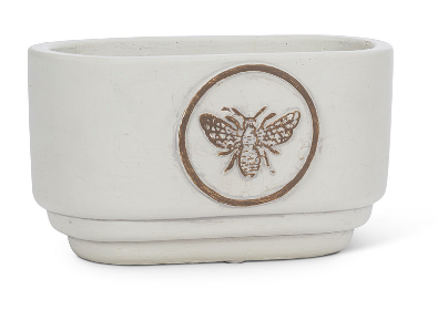 Small Bee Crest Oval Planter
