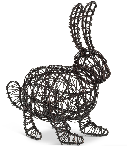 Woven Crouching Rabbit 5"