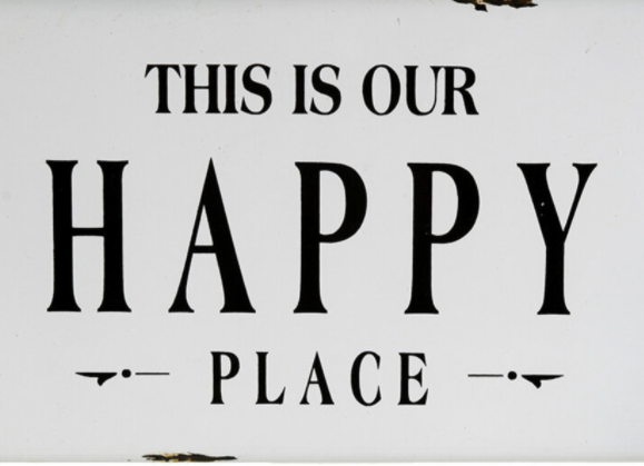 Happy Place Enamel Sign