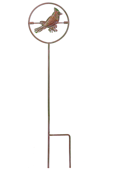 Mini Iron Cardinal Garden Stake