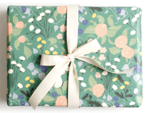 Verdant Garden Wrapping Paper Roll (3 sheets)