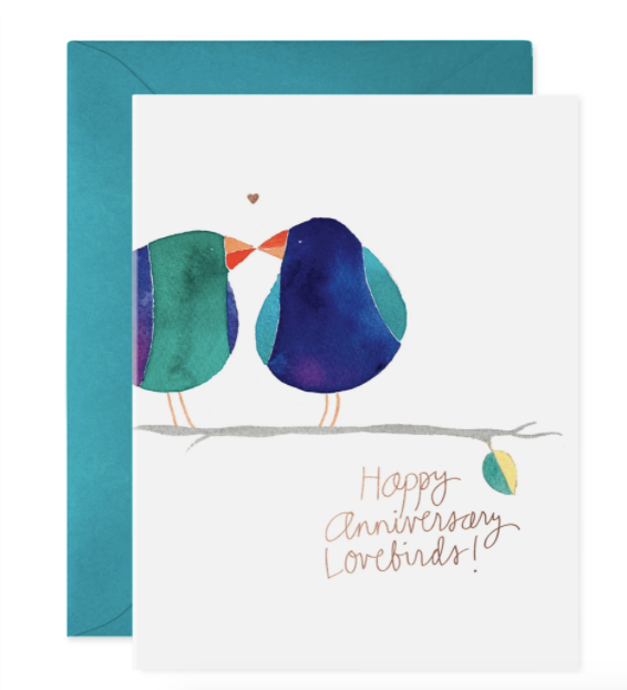 Lovebirds Anniversary Card