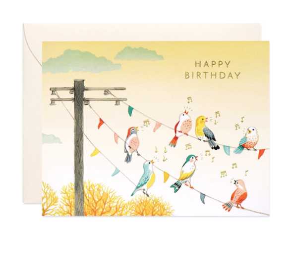 Birds on a Wire Card