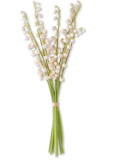17" White Real Touch Lily of the Valley Bundle