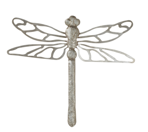 Galvanized Dragon Cutout Wings Wall Decor