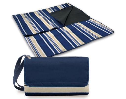 Blanket Tote Outdoor Picnic Blanket - Blue Stripe