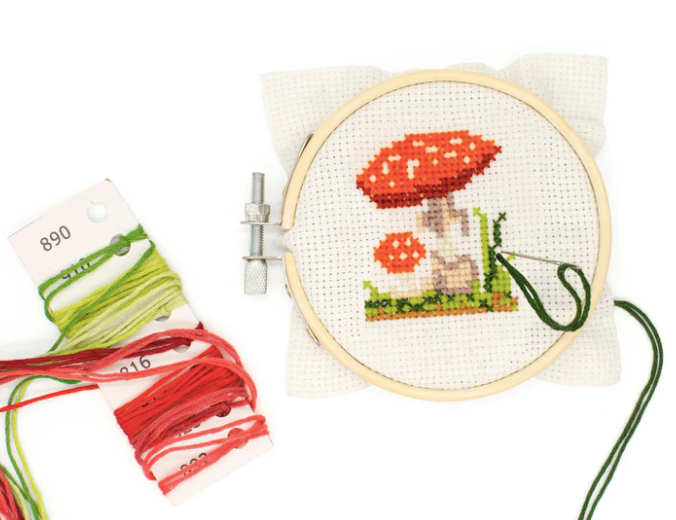 Mushroom Cross Stitch Kit