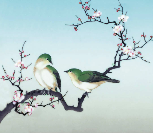 Plum Blossom Birds Card