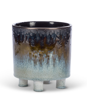 Small Ombre Glaze Planter with Feet