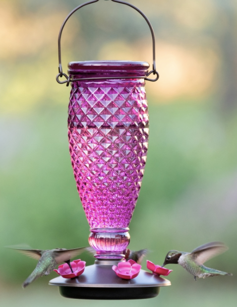 Purple Diamond Hummingbird Feeder