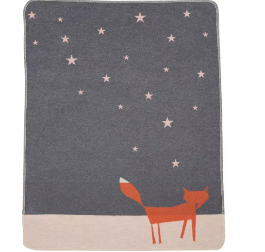 JUWEL baby blanket “fox under starry skies”