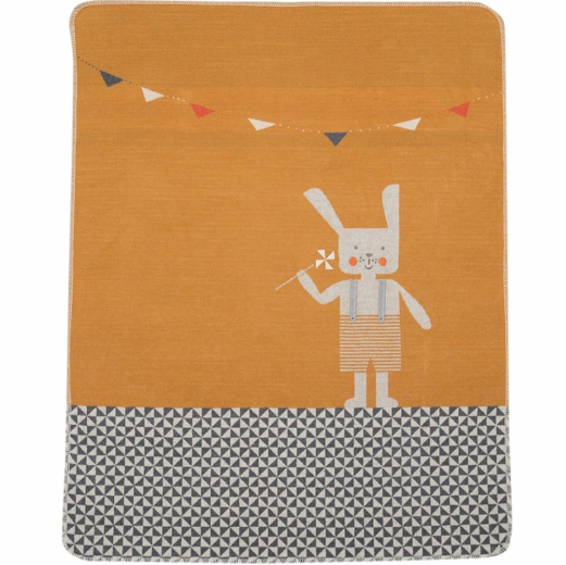 JUWEL baby blanket “bunny/rabbit” with embroidery
