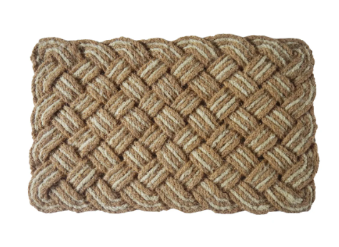 Coir Rope Doormat Bleach Natural
