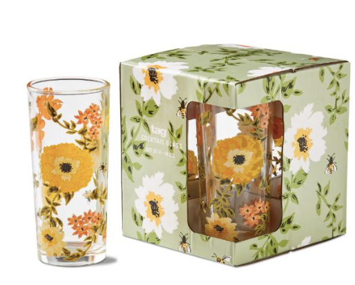 Bee Floral Glasses