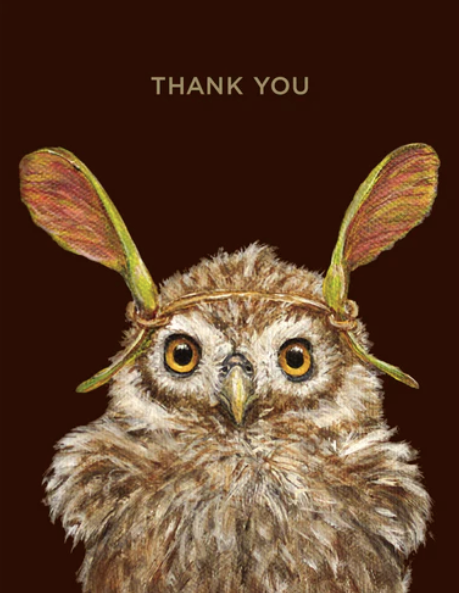 Vicky Sawyer Thank You Owl Card