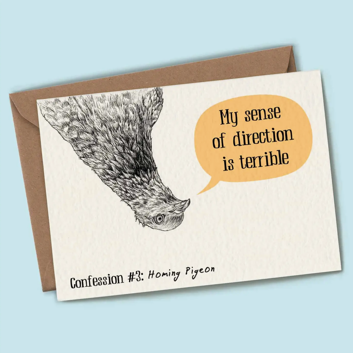 Confession Card: Homing Pigeon