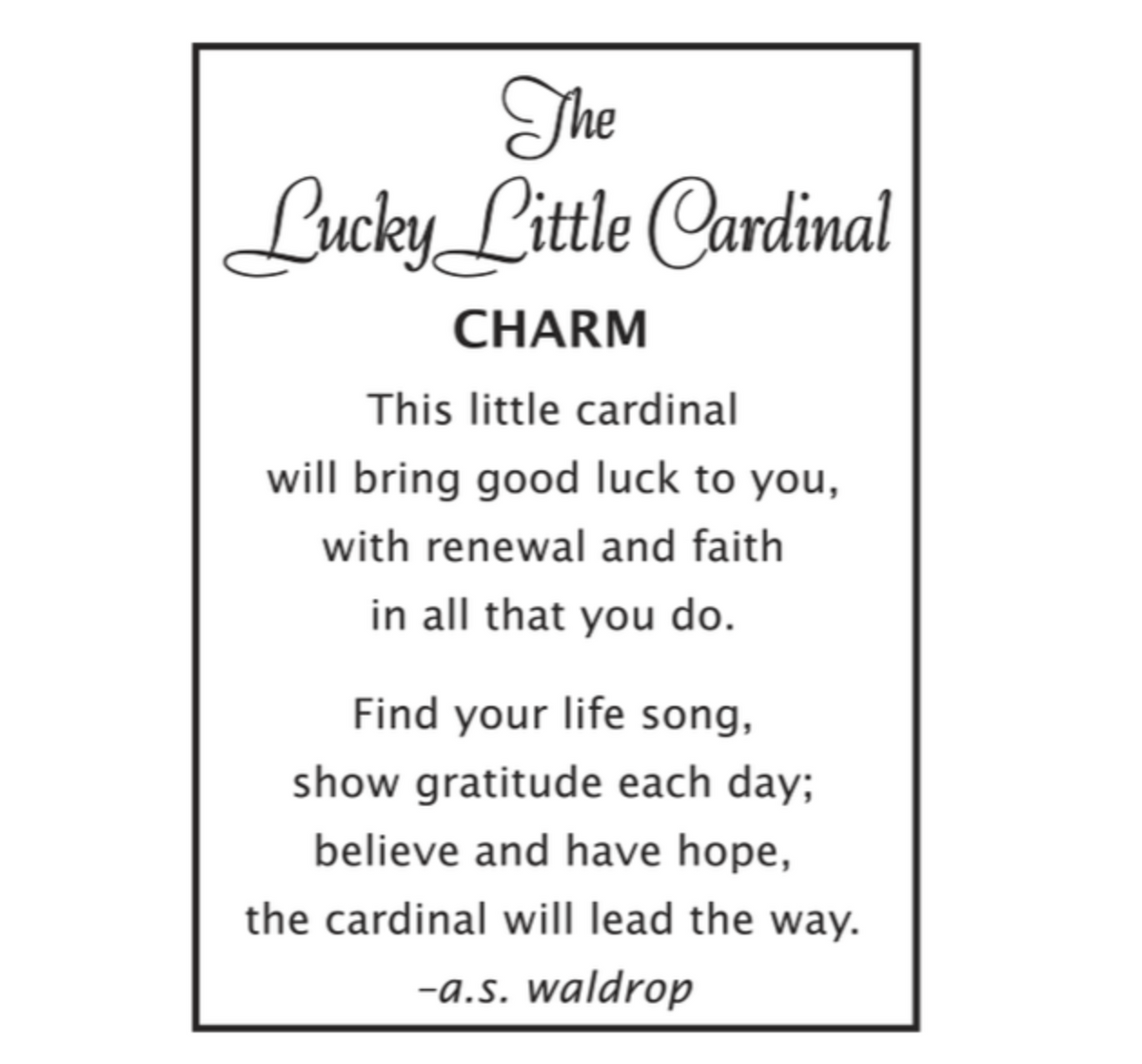 Lucky Little Cardinal Charms