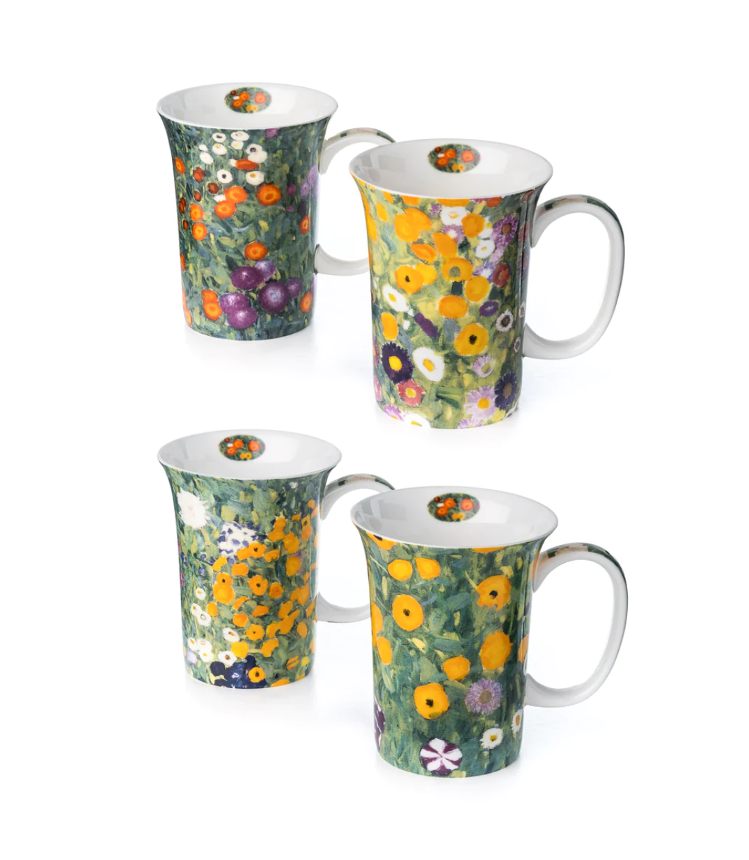 McIntosh Mug- set of 4 Gustav Klimt Flower Garden