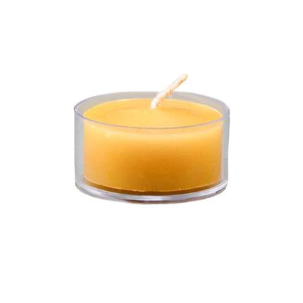 Honey Candle Single Natural Tealight in Clear Case