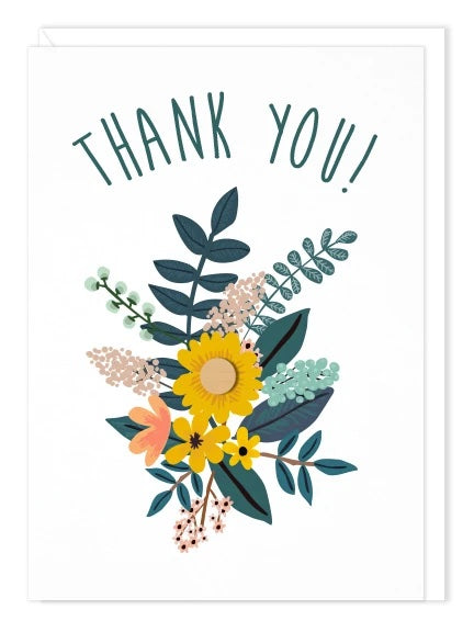 Thank You Card- Yellow Flower