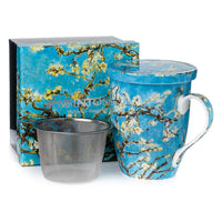 McIntosh Tea Mug w/ Infuser and Lid - Van Gogh Almond Blossom