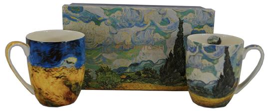 McIntosh 2 Piece Mug Set- Vincent Van Gogh- Wheatfields