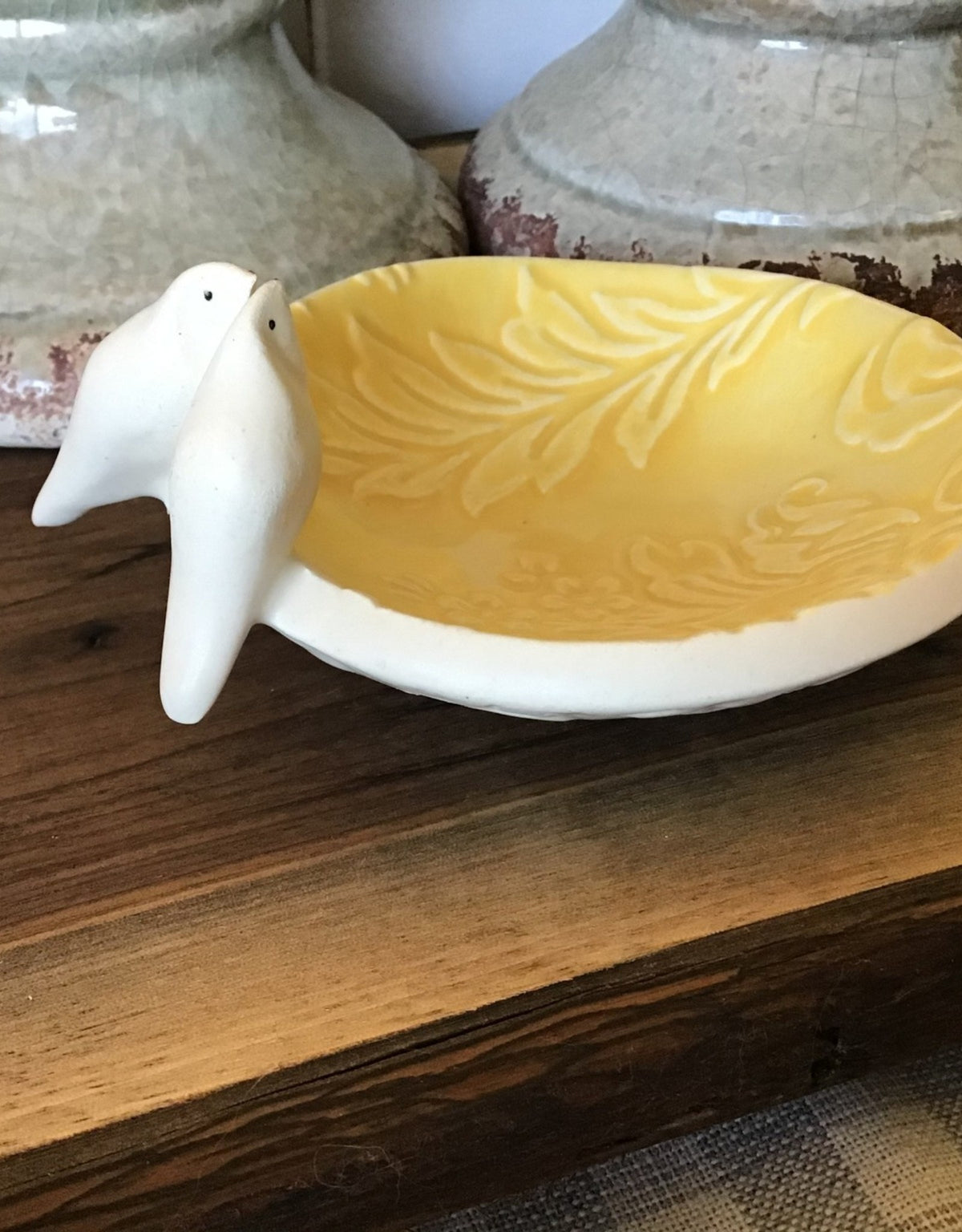 Ceramic Bird Bowl in Assorted Colours