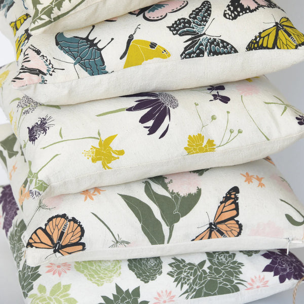 Hummingbird Garden Pillow Cover