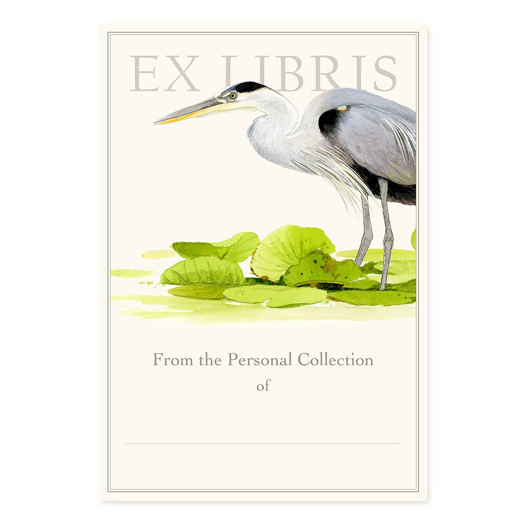 Felix Doolittle - Great Blue Heron - Bookplates