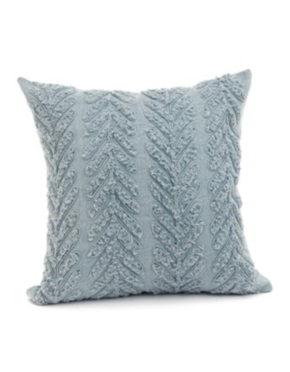 Acid wash blue cushion