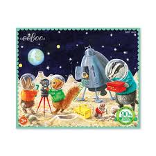 eeBoo 36 Piece Mini Puzzle- On the Moon