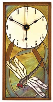 Dragonfly Bullrush Clock