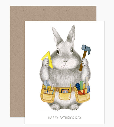 Father's Day Card- Builder Bunny