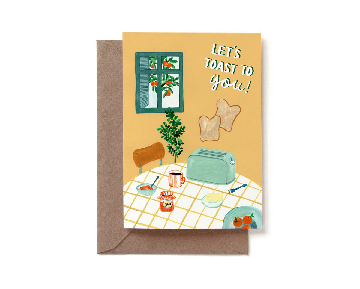 Birthday Card: Let's Toast To You!