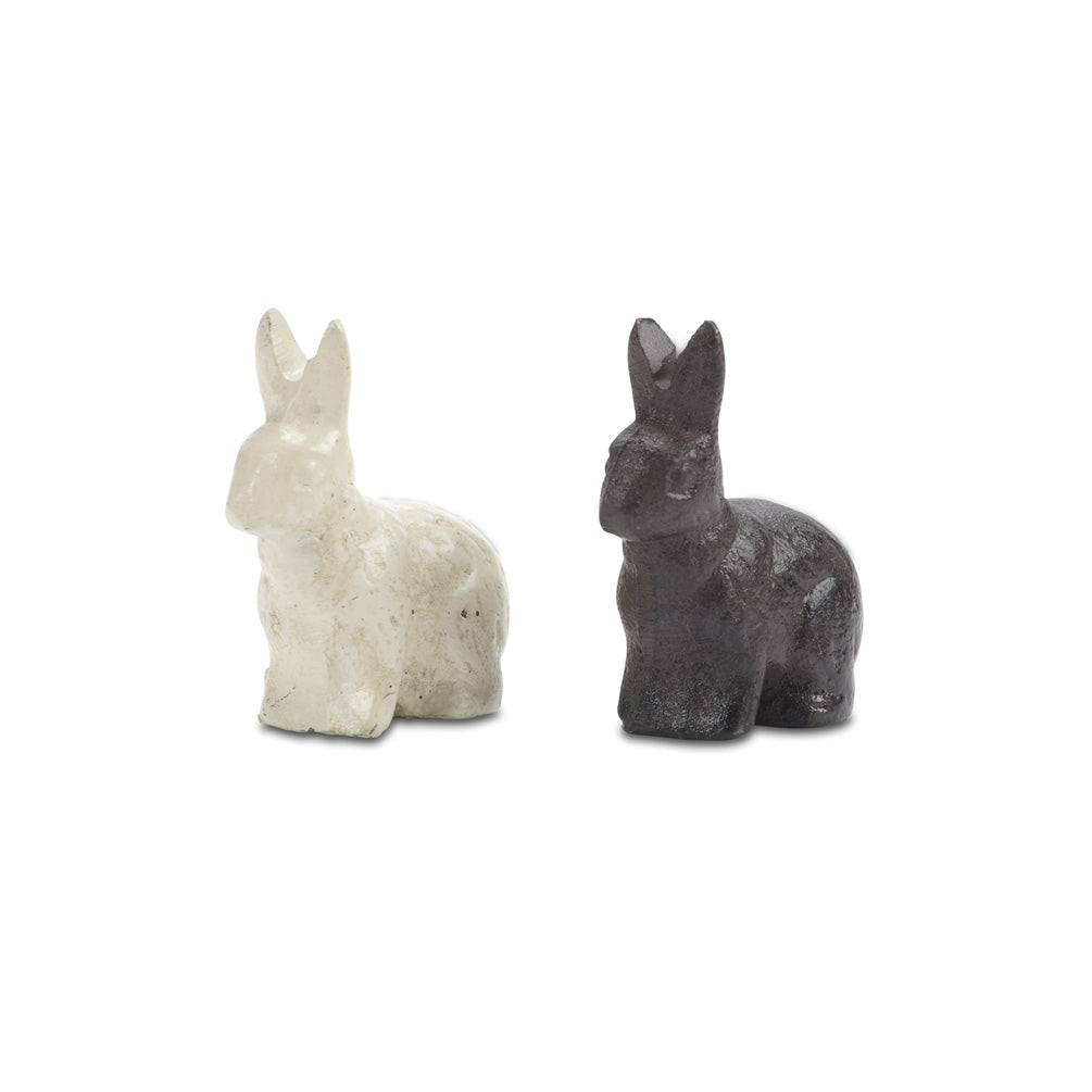 Mini Cast Iron Bunny Figurines