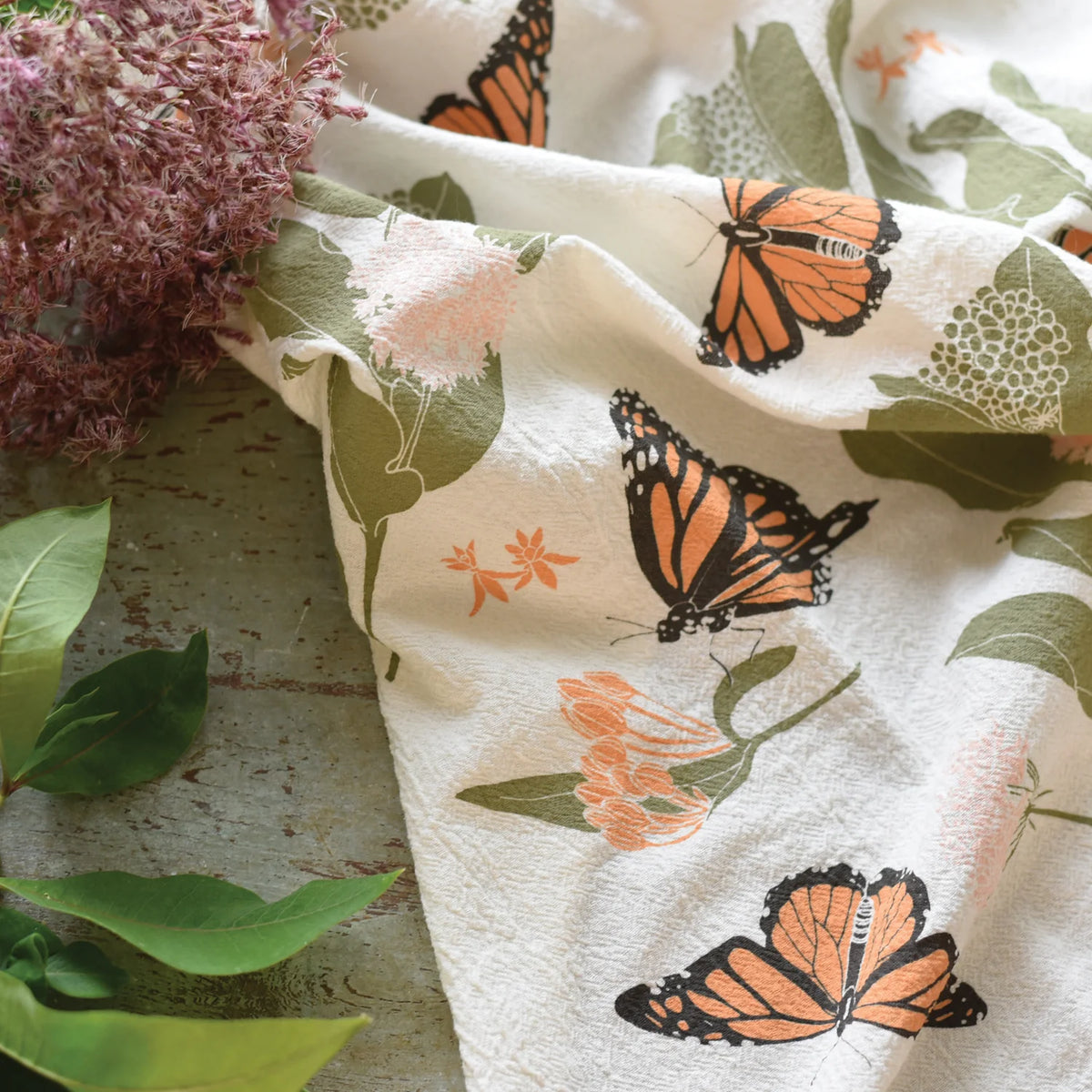 Monarchs & Milkweed Towel