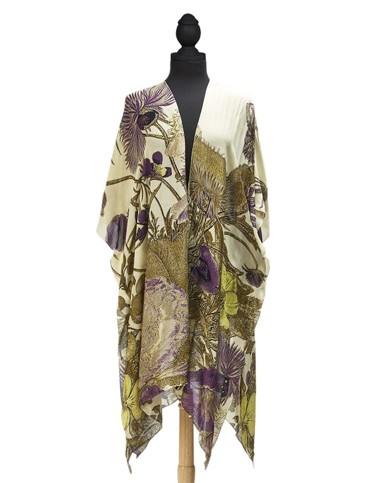 Thistle Purple Long Kimono
