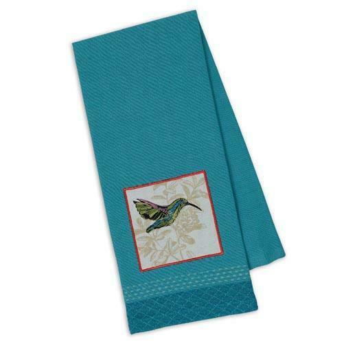 Embellished Hummingbird Kitchen Towel