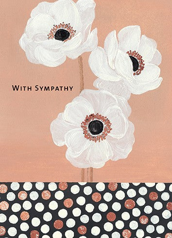 With Sympathy Bronze Anemones Card